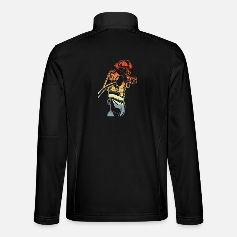 Feuerwehrmann - Unisex Softshelljacke - Schwarz