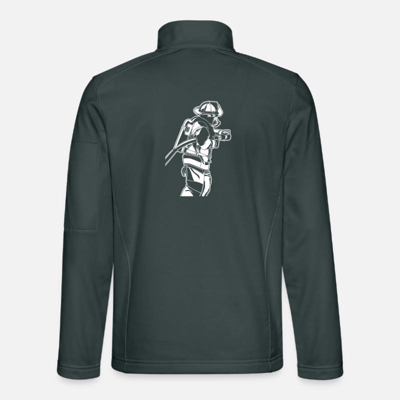 Firefighter Sketch Unisex Softshell Jacket