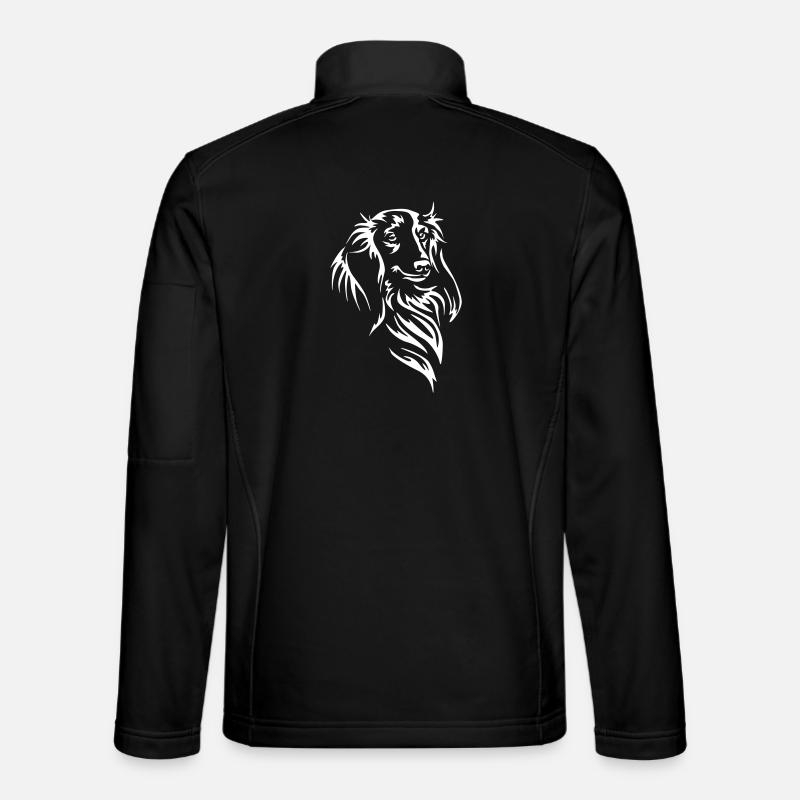 Tête de teckel « Black Edition » - Veste en tissu softshell Unisexe - noir