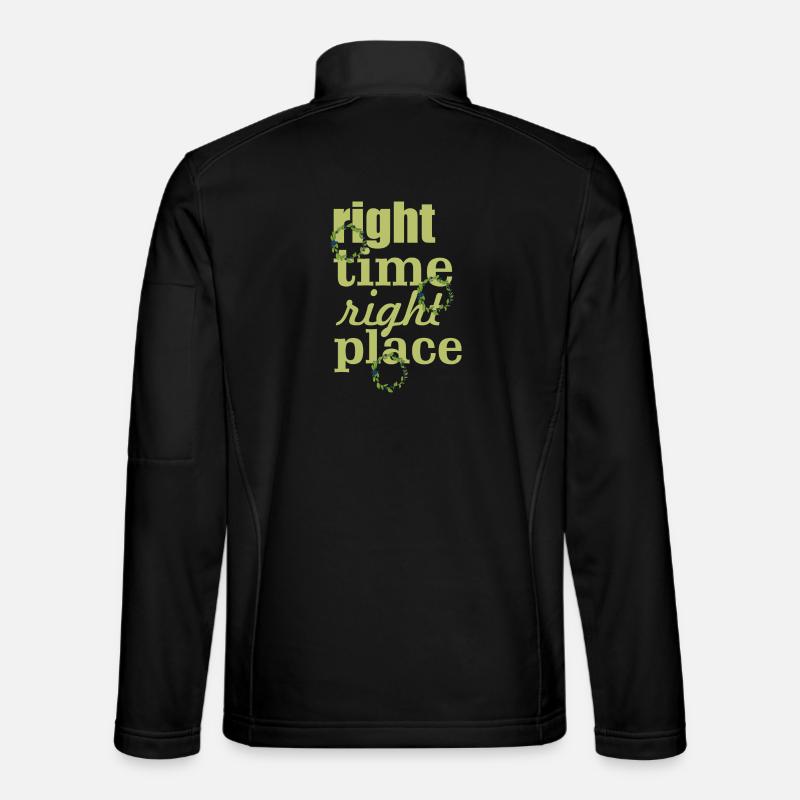right time right place - Unisex Softshell Jacket - black