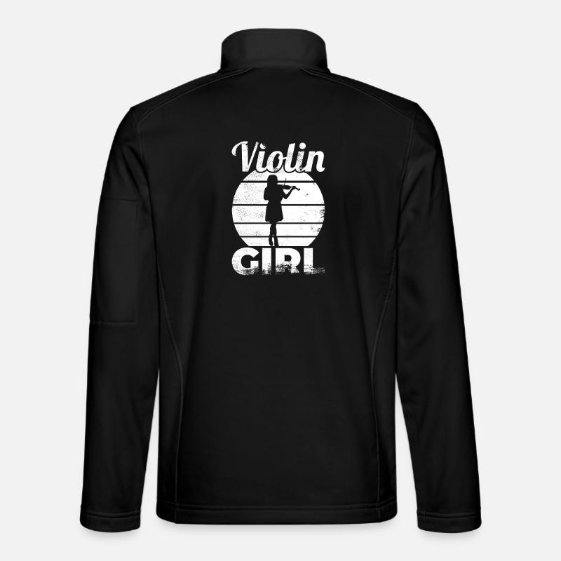 Drôle de fille de violon - Veste en tissu softshell Unisexe - noir
