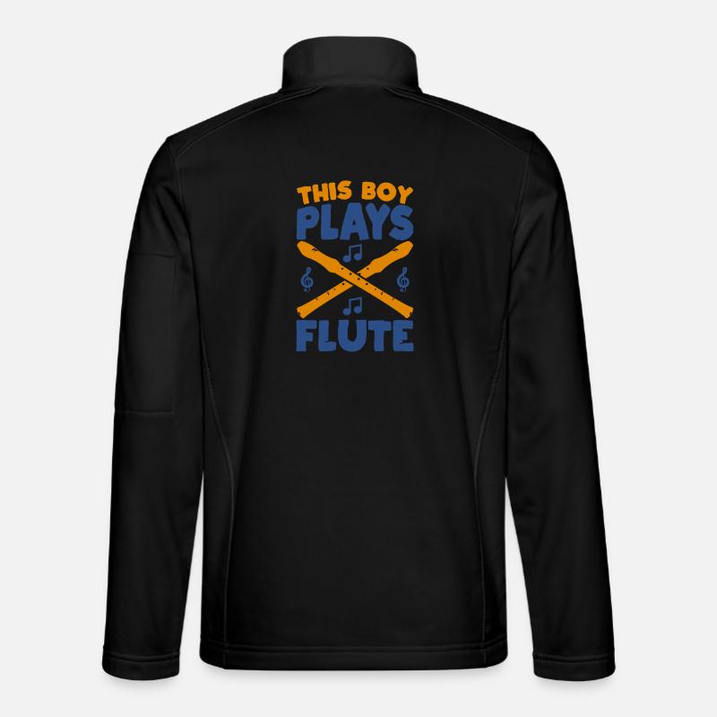 Kleiner Flötenspieler - Unisex Softshelljacke - Schwarz