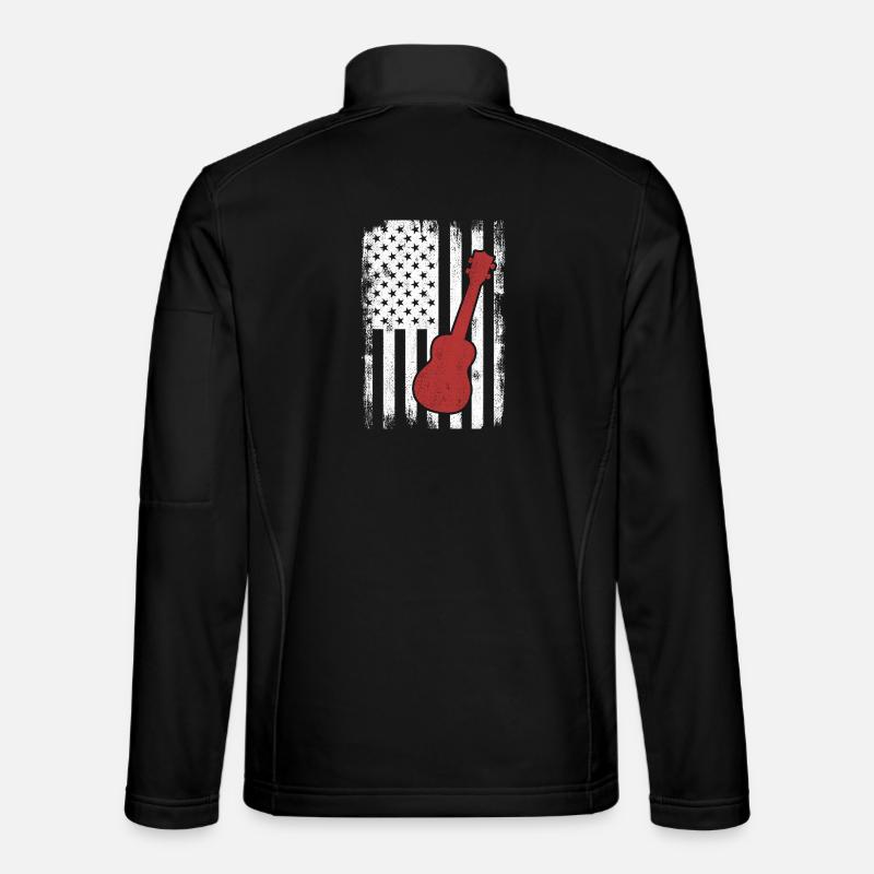 US Ukulele Spieler - Unisex Softshelljacke - Schwarz