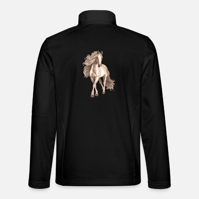 Motif cheval Veste en tissu softshell Unisexe