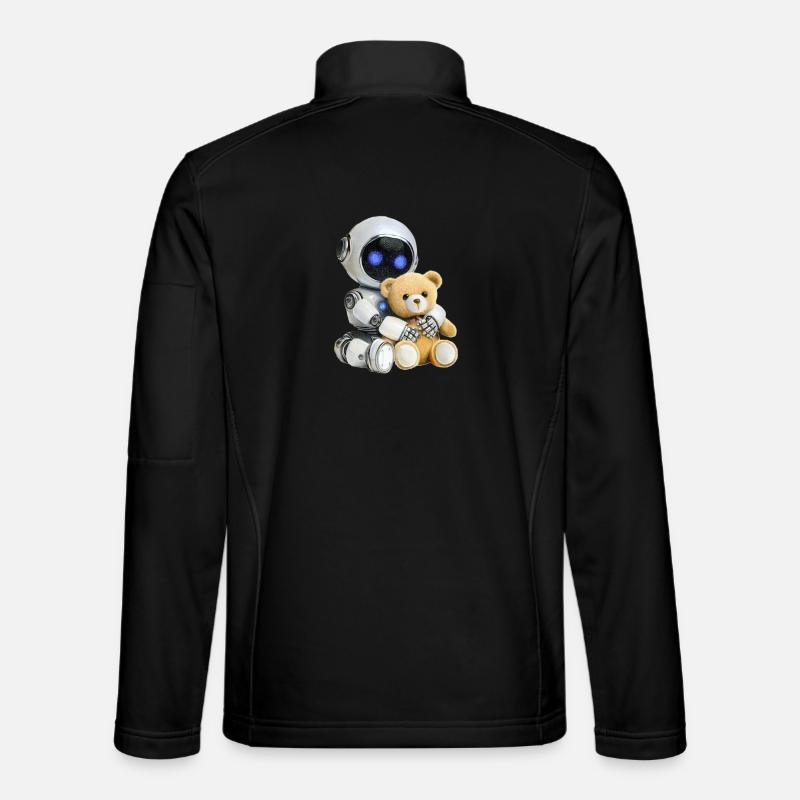 Roboter Teddy - Unisex Softshelljacke - Schwarz