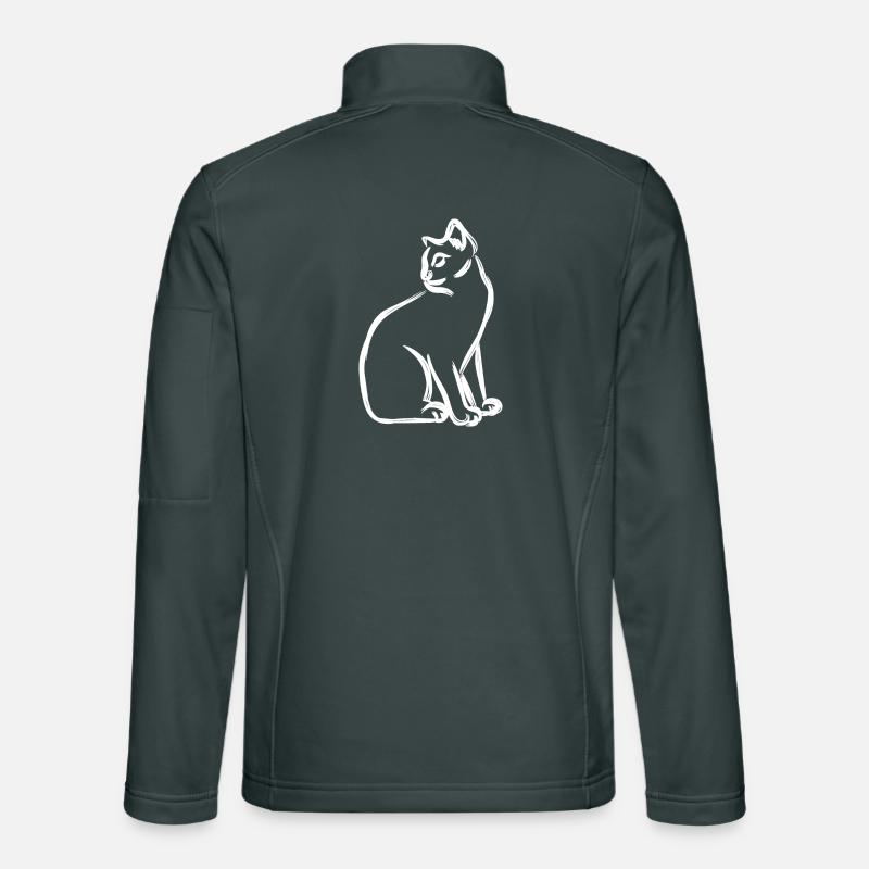 Katze Zeichnung Unisex Softshelljacke