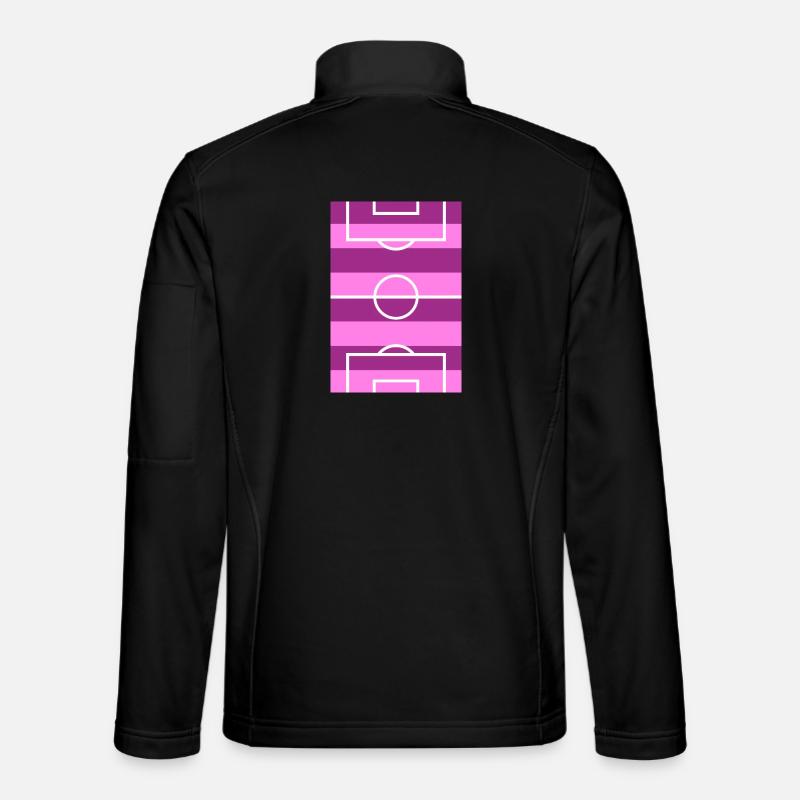 Soccer field pink - Unisex Softshell Jacket - black