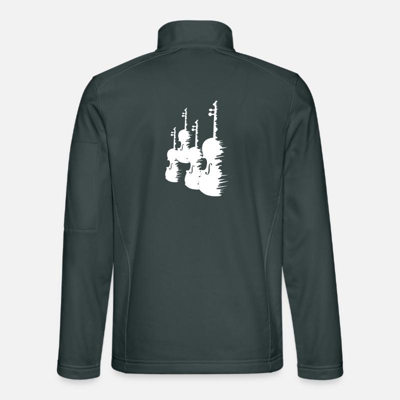 Dessin de violons Veste en tissu softshell Unisexe