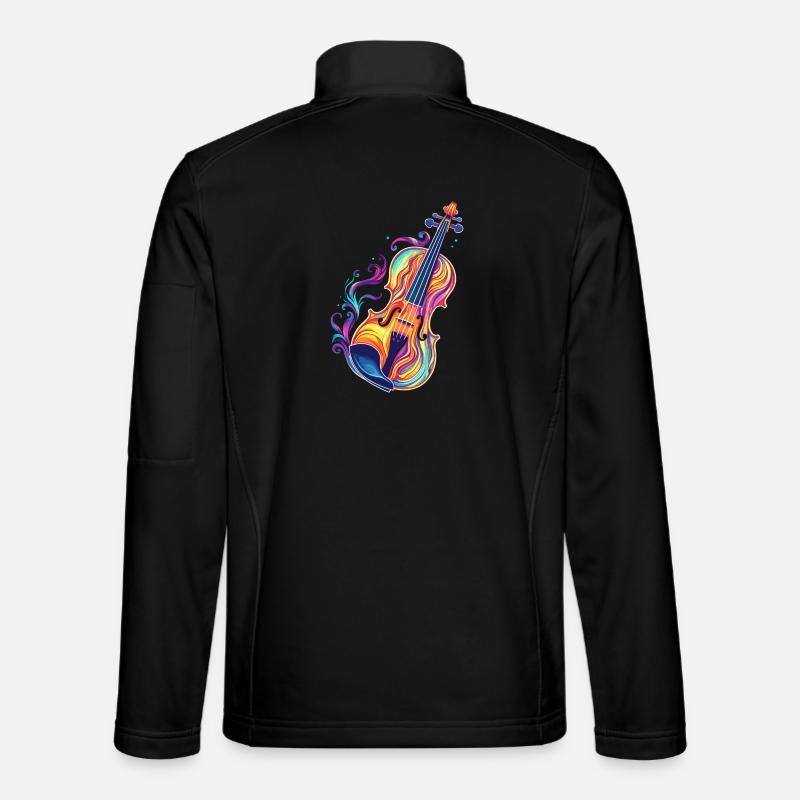 Violin Comic Look - Unisex Softshell Jacket - black