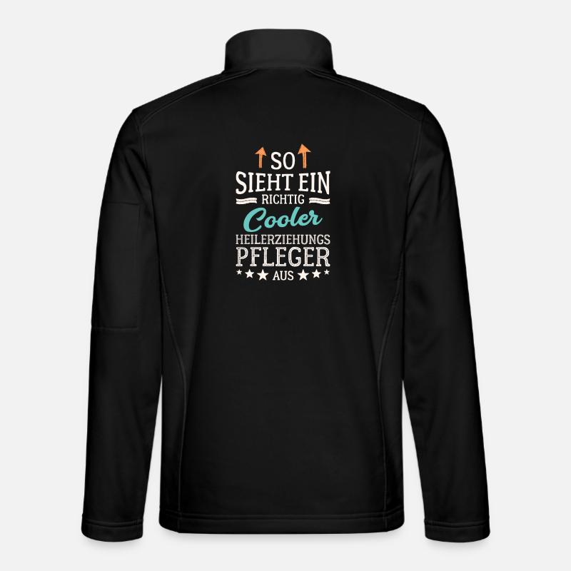So sieht ein cooler Heilerziehungspfleger aus - Unisex Softshelljacke - Schwarz