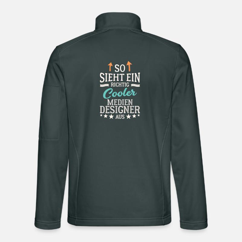 So sieht ein richtig cooler Mediendesigner aus Unisex Softshelljacke