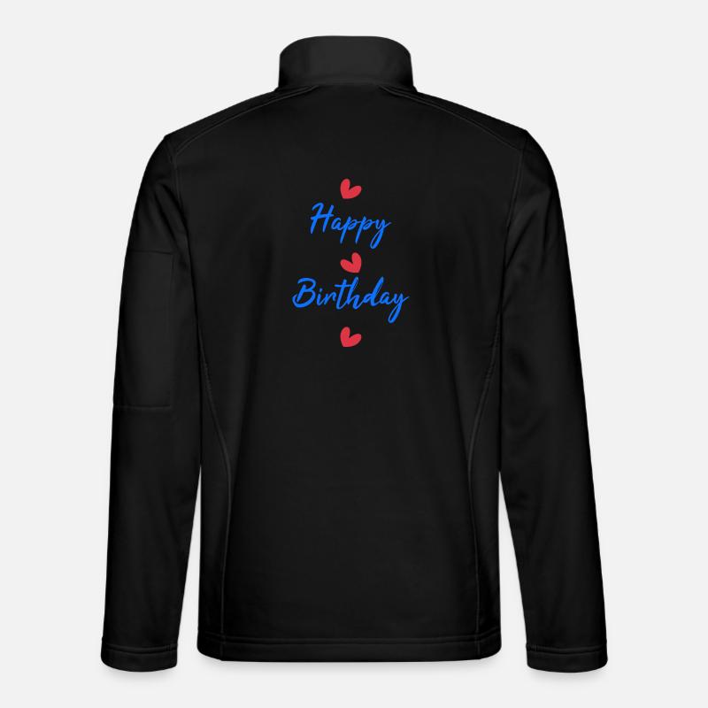 HAPPY BIRTHDAY. HAPPY BIRTHDAY. ANNIVERSARY. - Unisex Softshell Jacket - black