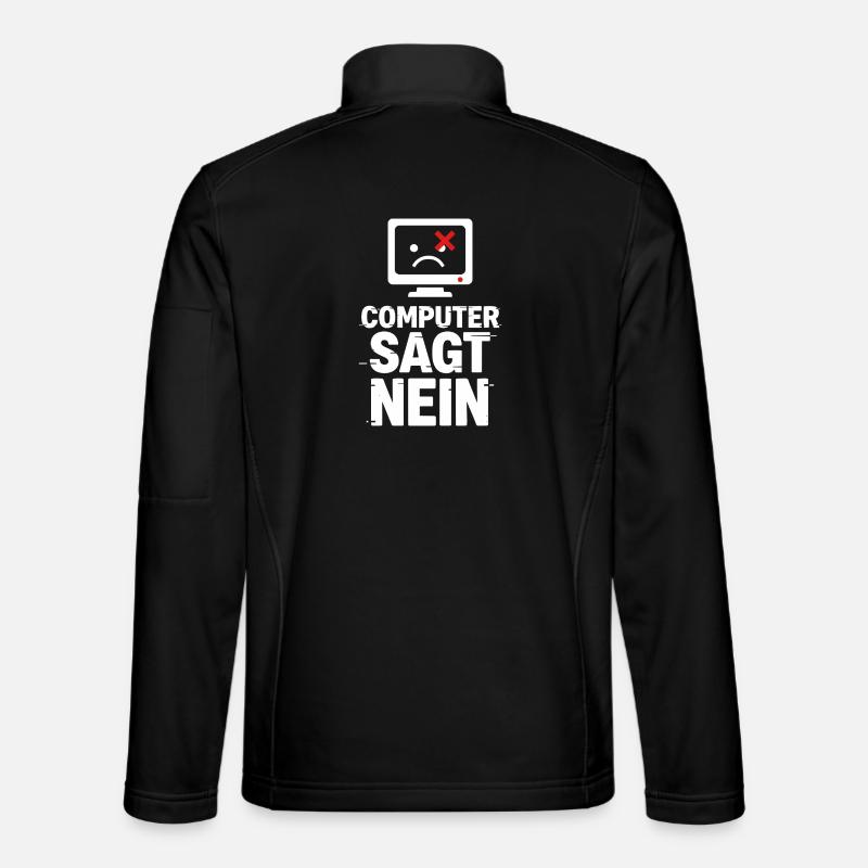 Computer Says No Meme - Unisex Softshell Jacket - black