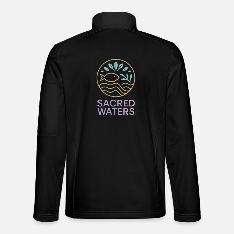 Sacred Waters (Heilige Wasser) - Unisex Softshell Jacket - black