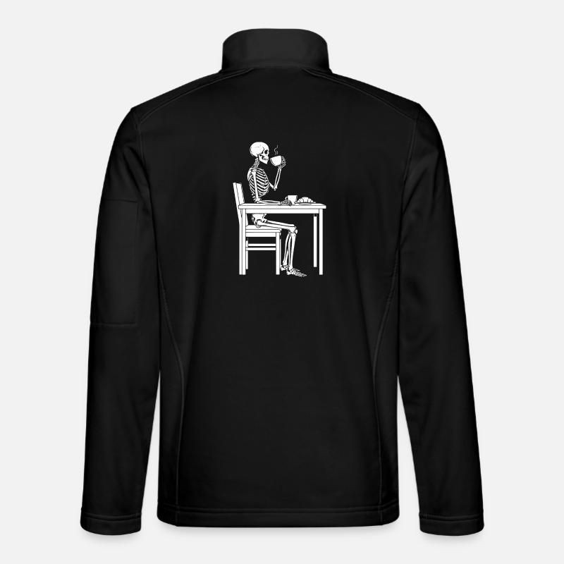 Skeleton Coffee Break - Unisex Softshell Jacket - black
