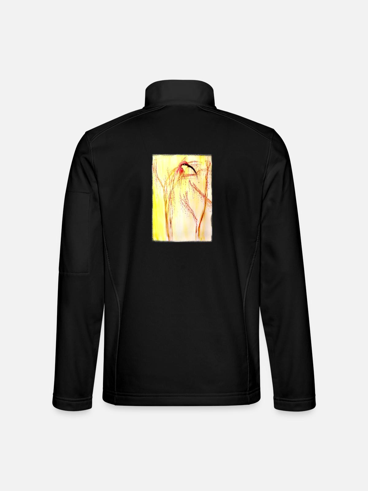 bee-eater - Unisex Softshell Jacket - black - Back