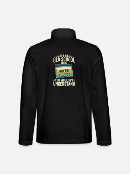 Old School Cassette Design – Retro Mixtape - Unisex Softshell Jacket - black