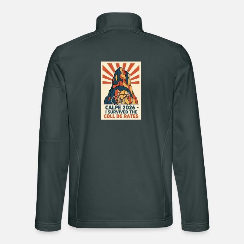 Affiche vintage de cyclisme Calpe 2026 Veste en tissu softshell Unisexe