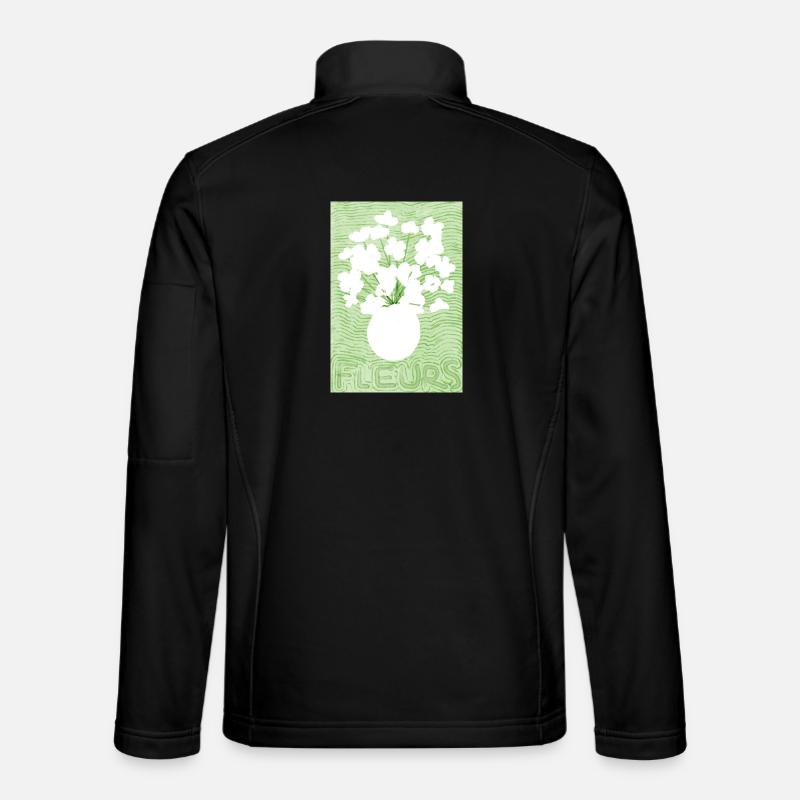 French flower silhouette  - Unisex Softshell Jacket - black