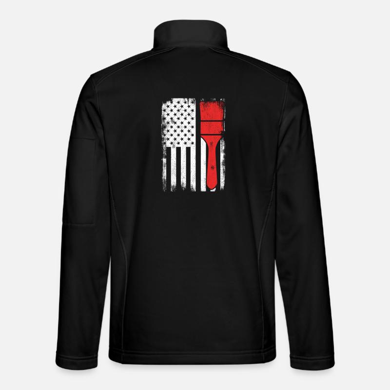 4. Juli USA Maler - Unisex Softshelljacke - Schwarz