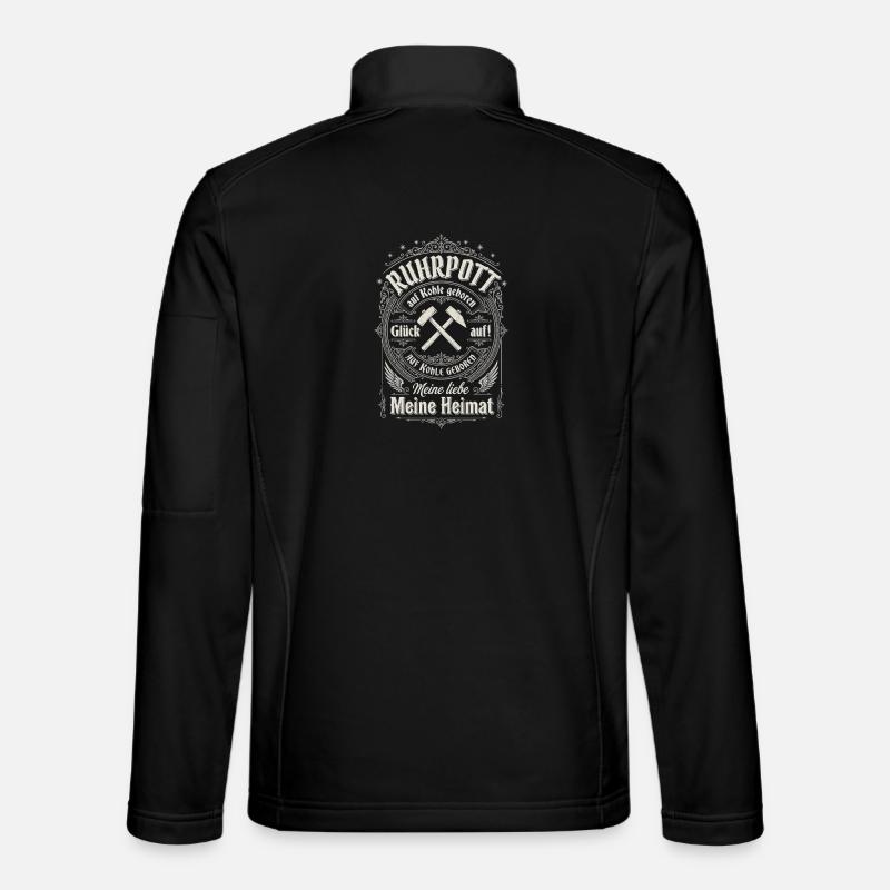 Heimatliebe im Bergwerkstil, Ruhrpott - Unisex Softshelljacke - Schwarz