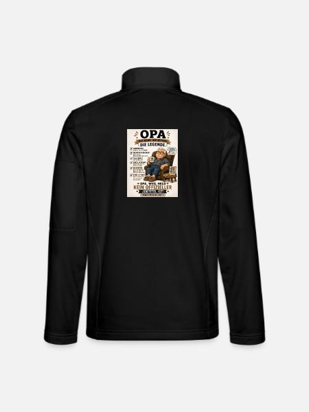 Opa Legende Der Mythos Shirt - Unisex Softshelljacke - Schwarz