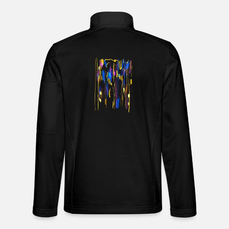 Farben Kunst - Hintergrund Abstrakt - Unisex Softshelljacke - Schwarz