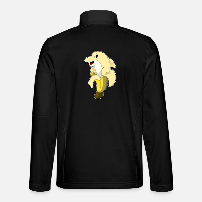 Dolphin Banane - Veste en tissu softshell Unisexe - noir