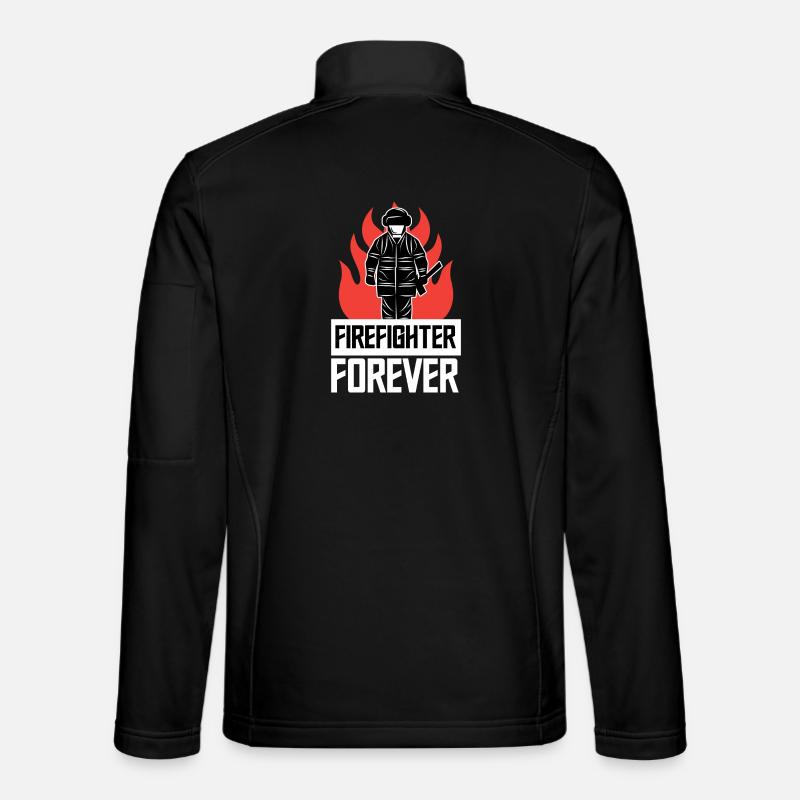 Firefighter Firefighter Fire Statement Rescuer - Unisex Softshell Jacket - black