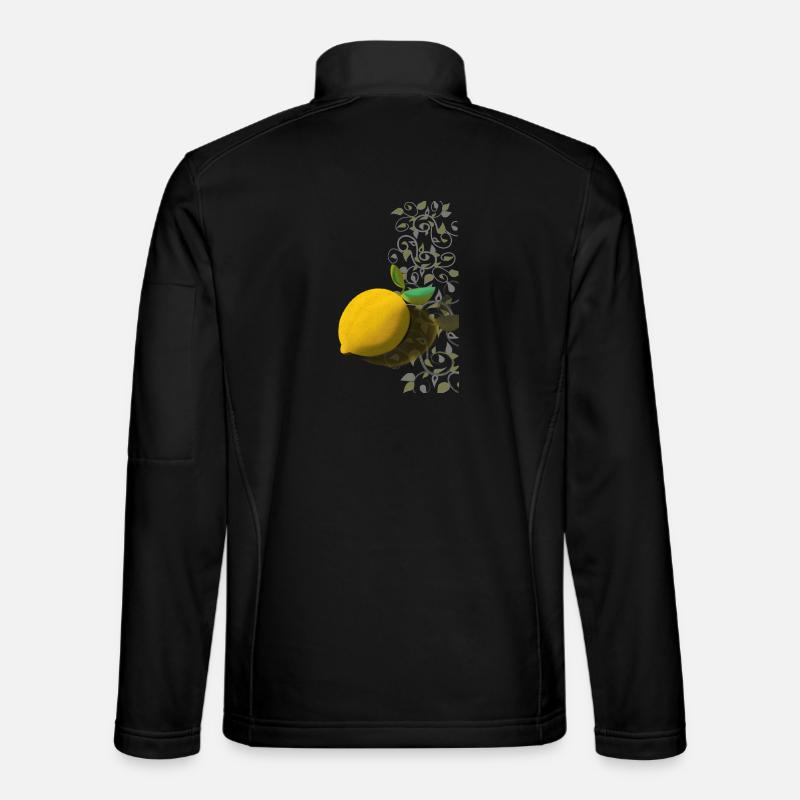 Lemon and Delicate Tendrils - Unisex Softshell Jacket - black