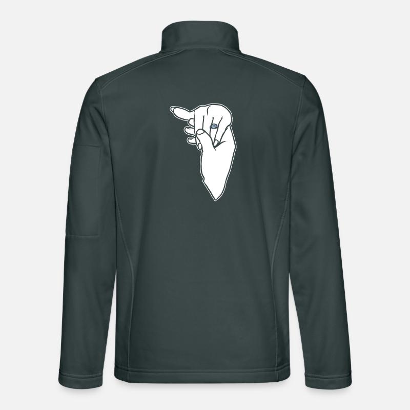 Engagement Wedding Ring Hand Unisex Softshell Jacket