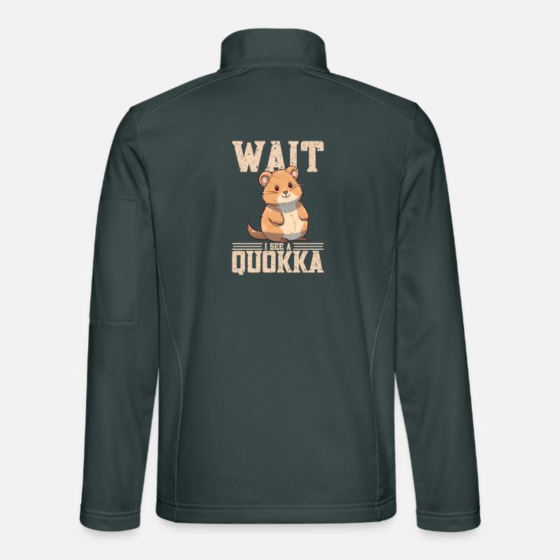 Warte ich sehe ein Quokka Unisex Softshelljacke