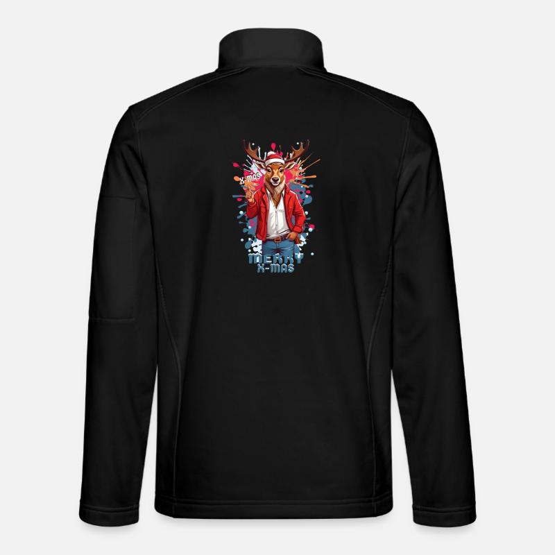 Cool Rudolph the Reindeer - Unisex Softshell Jacket - black