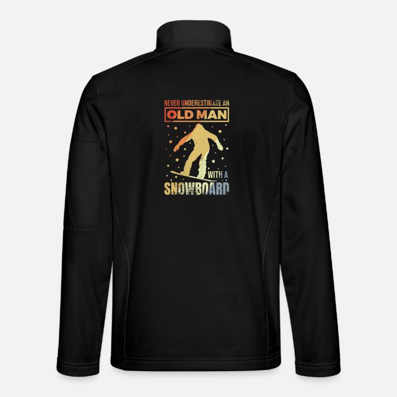 Snowboard Grandpa - Unisex Softshell Jacket - black
