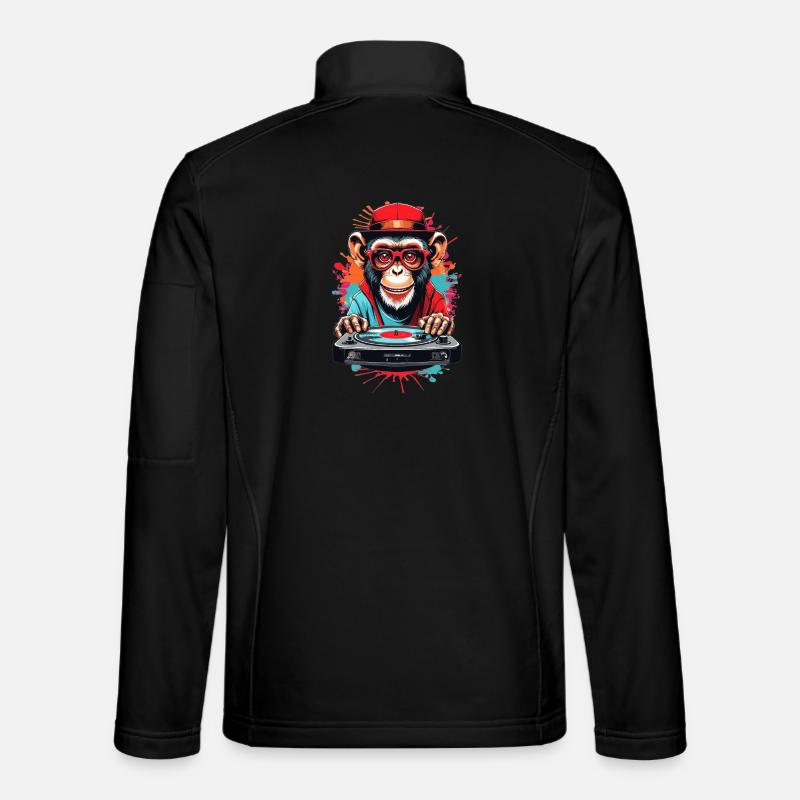 Monkey DJ - Unisex Softshell Jacket - black