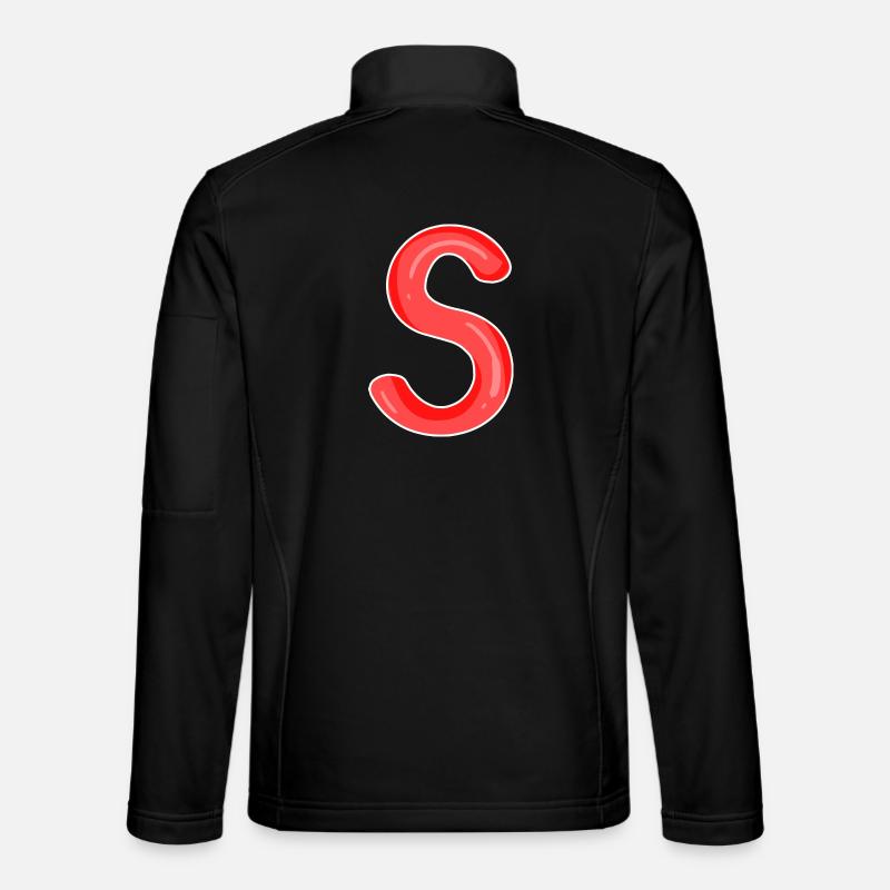 Letter S First letter - Unisex Softshell Jacket - black