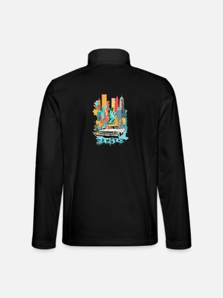 Ville de New York - Veste en tissu softshell Unisexe - noir - Dos