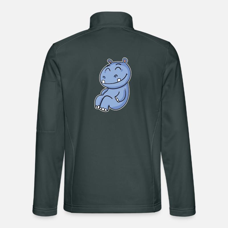 Nilpferd Flusspferd Unisex Softshelljacke