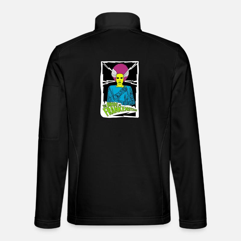 Bride of Franky Retro Poster Design - Unisex Softshell Jacket - black