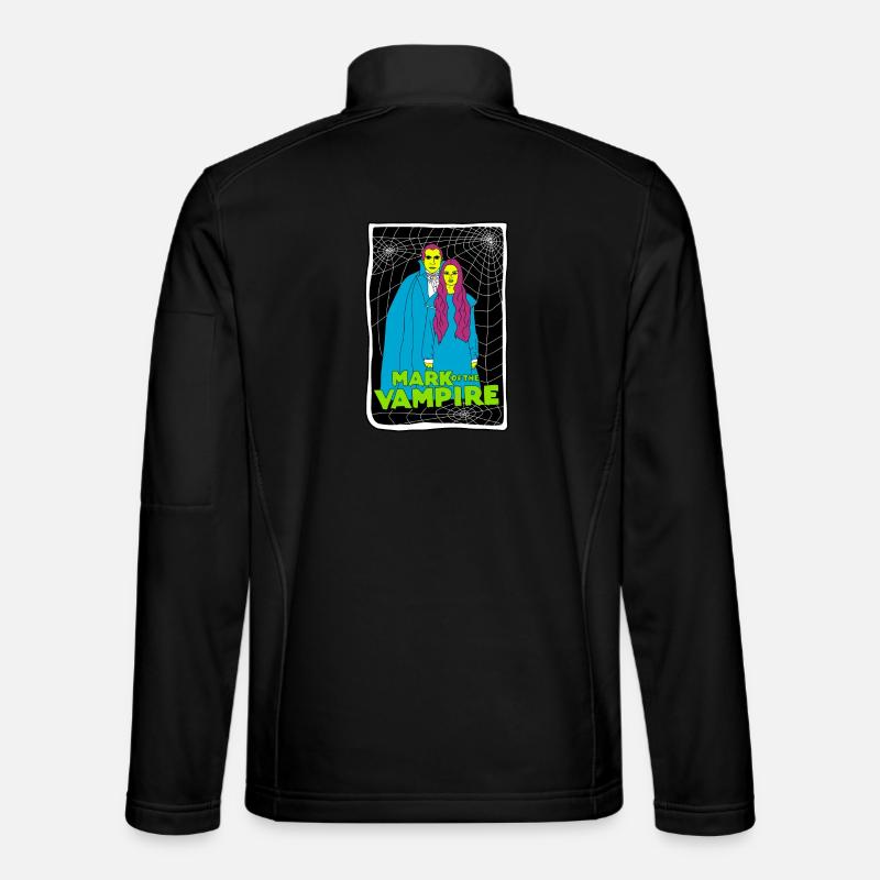 Vampire Duo with Spiderweb Background Unisex Softshell Jacket