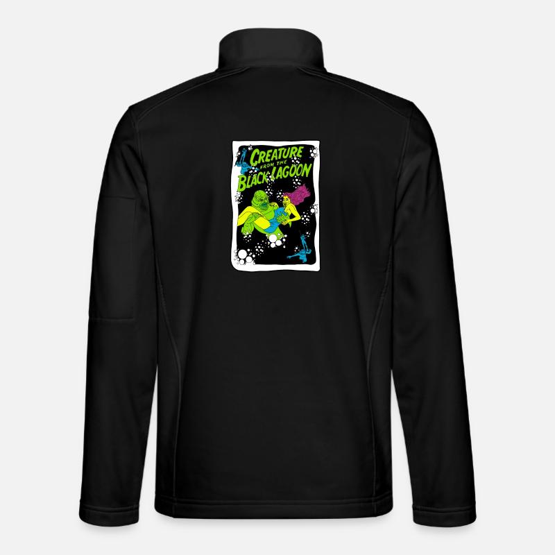 Creature from the Black Lagoon Illustration - Unisex Softshell Jacket - black