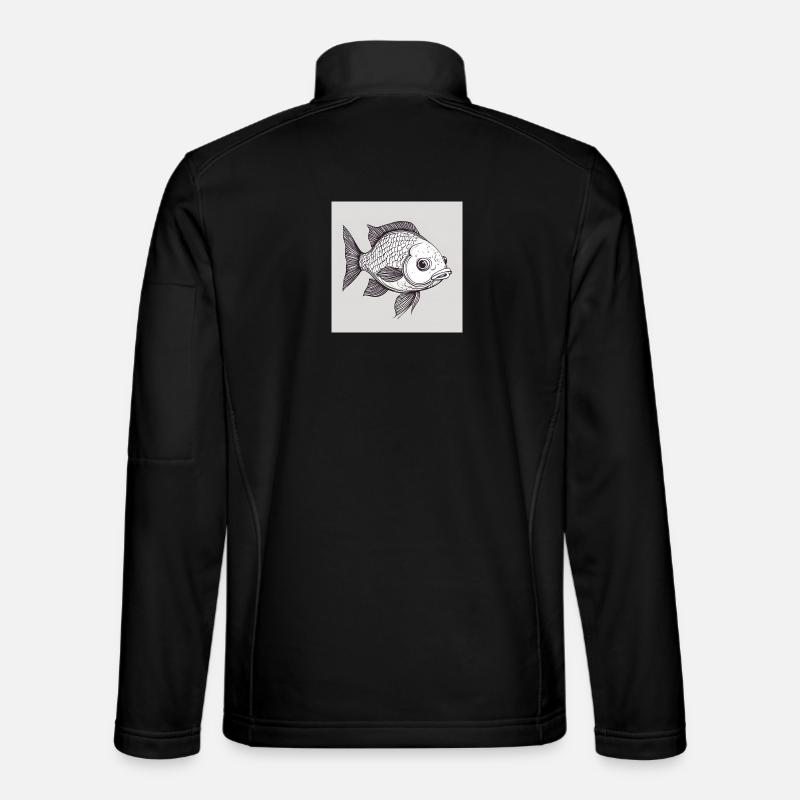 Fish - Unisex Softshell Jacket - black