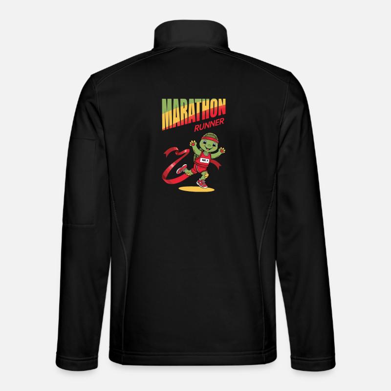 Turtle Marathon Runner - Unisex Softshell Jacket - black