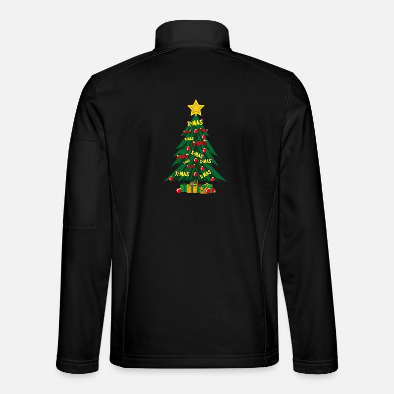 Weihnachtsbaum mit viel Liebe und Stern. - Unisex Softshelljacke - Schwarz