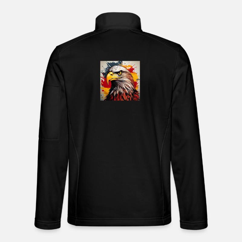 Adlerkopf Kunstspray Explosion - Unisex Softshelljacke - Schwarz