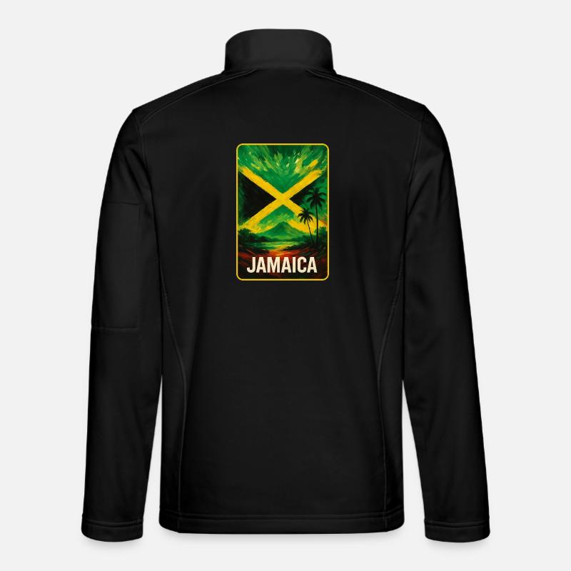 Jamaika Landschaft Design - Unisex Softshelljacke - Schwarz