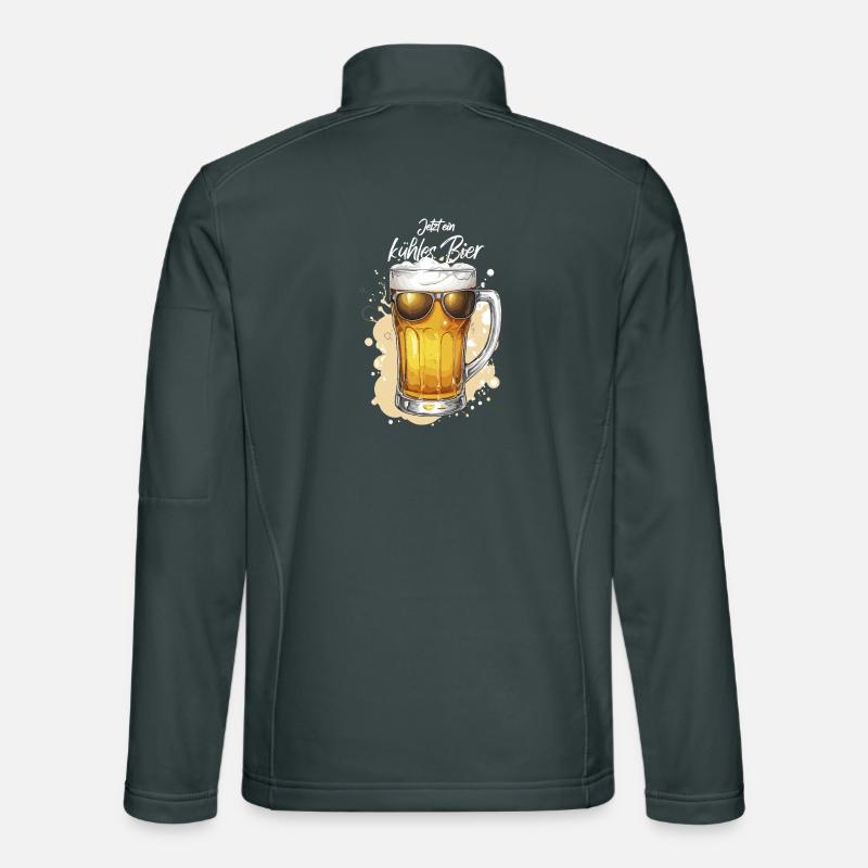 Bier mit Sonnenbrille kühles Bierchen Bierparty Unisex Softshelljacke