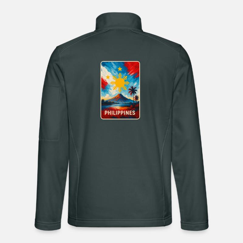 Philippinen Flaggen Design Unisex Softshelljacke