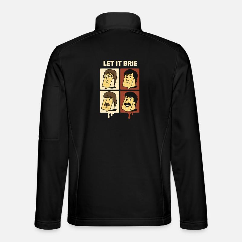Let It Brie Cheese Quartet - Unisex Softshell Jacket - black