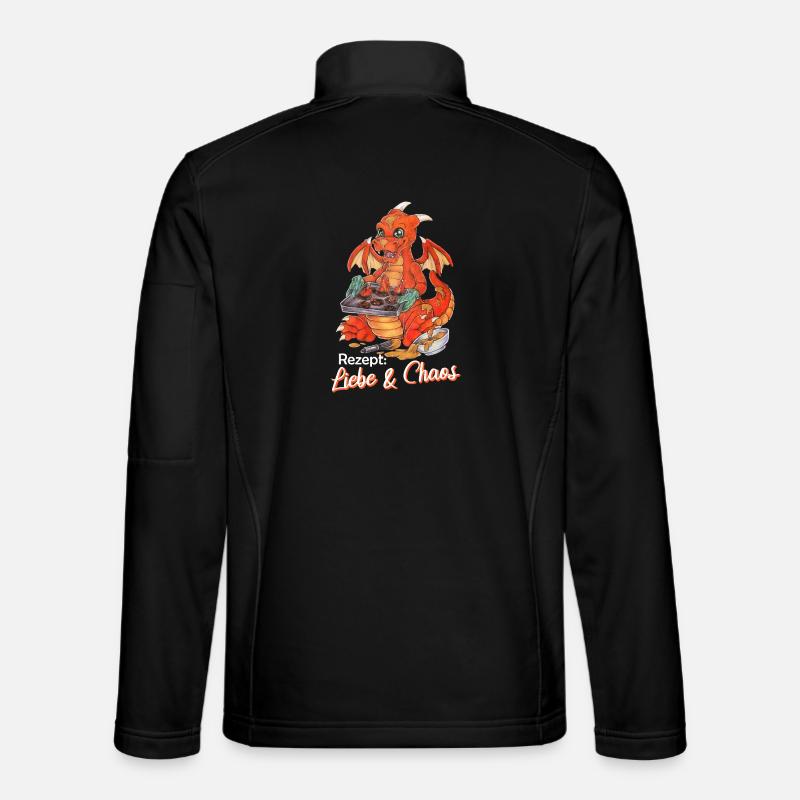 Funny Dragon Cookies Baking Christmas - Unisex Softshell Jacket - black